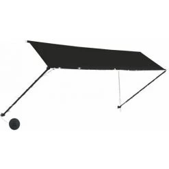 NOVA Rideau De Soleil Rétractile Avec Diverses LED Anthracites Auvent Rétractable Avec LED 400x150 Cm Anthracite Taille : 400 X 150 Cm -Tente de réception Soldes 57092275 4