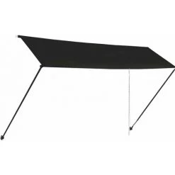 NOVA Rideau De Soleil Rétractile Avec Diverses LED Anthracites Auvent Rétractable Avec LED 400x150 Cm Anthracite Taille : 400 X 150 Cm -Tente de réception Soldes 57092275 5