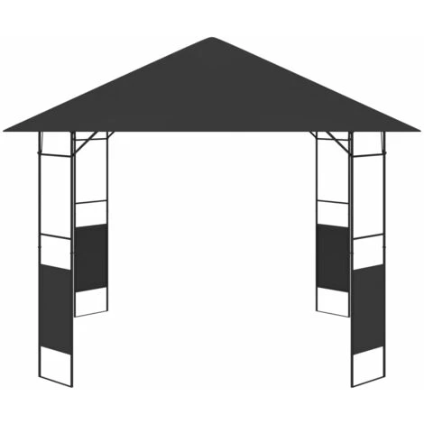 NOVA Gazebo De Jardin En Tissu Et Acier Anthracite 160 G / M² Différentes Tailles Belvédère De Jardin 3x3 M Anthracite 160 G/m² Taille : 3 X 3 M 4 NOVA Gazebo De Jardin En Tissu Et Acier Anthracite 160 G / M² Différentes Tailles Belvédère De Jardin 3x3 M Anthracite 160 G/m² Taille : 3 X 3 M - Image 2