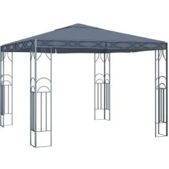 NOVA Gazebo De Jardin Avec Toit Couvert Dans Le Polyester 300x300 Cm Tonnelle 300 X 300 Cm Anthracite Couleur : Anthracite -Tente de réception Soldes 57093620 2