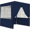 NOVA Gazebo De Jardin Professionnel Avec Murs 2,5x2,5 M 90 G / M² Diverses Couleurs Tente De Réception Avec Parois Latérales 2,5x2,5 M Bleu 90 G/m² Couleur : Bleu -Tente de réception Soldes 57093830 1