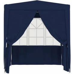 NOVA Gazebo De Jardin Professionnel Avec Murs 2,5x2,5 M 90 G / M² Diverses Couleurs Tente De Réception Avec Parois Latérales 2,5x2,5 M Bleu 90 G/m² Couleur : Bleu -Tente de réception Soldes 57093830 5