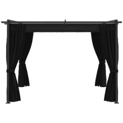 NOVA Gazebo Avec Des Rideaux De 3x3 Cm En Acier Et En Tissu Résistant Diverses Couleurs Tonnelle Avec Rideaux 3x3 M Anthracite Acier Couleur : ANTHRACITE 8 NOVA Gazebo Avec Des Rideaux De 3x3 Cm En Acier Et En Tissu Résistant Diverses Couleurs Tonnelle Avec Rideaux 3x3 M Anthracite Acier Couleur : ANTHRACITE -Tente de réception Soldes 57093881 2