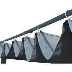 NOVA Gazebo Extérieur Avec Toit Dans Le Polyrattan Gris Et Diverses Crème Tonnelle Et Toit Résine Tressée 300x300x200cm Gris / Anthracite Taille : 300x300x200 Cm -Tente de réception Soldes 57095599 3