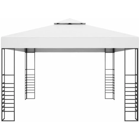 NOVA Jardin De Gazebo En Acier Peint Et Tissu 4 X 3 M Différentes Couleurs Chapiteau De Jardin Acier Enduit De Poudre 4x3x2,7 M Blanc Couleur : BLANCHE 5 NOVA Jardin De Gazebo En Acier Peint Et Tissu 4 X 3 M Différentes Couleurs Chapiteau De Jardin Acier Enduit De Poudre 4x3x2,7 M Blanc Couleur : BLANCHE – Image 3
