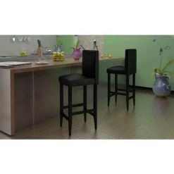 NOVA 6 Tabourets De Pc En Design Classique - Conception De Différentes Couleurs Tabourets De Bar 6 Pcs Noir Similicuir Couleur : NOIR
