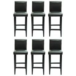 NOVA 6 Tabourets De Pc En Design Classique - Conception De Différentes Couleurs Tabourets De Bar 6 Pcs Noir Similicuir Couleur : NOIR -Tente de réception Soldes 57096512 3