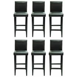 NOVA 6 Tabourets De Pc En Design Classique - Conception De Différentes Couleurs Tabourets De Bar 6 Pcs Noir Similicuir Couleur : NOIR -Tente de réception Soldes 57096512 5