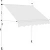 NOVA SUNA Avec Un Manuel De Balcon Rétractable Cream De Différentes Tailles Auvent Manuel Rétractable 150 Cm Crème Taille : 150 Cm