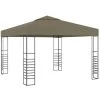 NOVA Gazebo De Jardin 3x3 M En Tissu Et Acier Résistant Moderne Diverses Couleurs Chapiteau De Jardin 3x3 M Taupe 180 G/m² Couleur : Taupe -Tente de réception Soldes 57097791 1