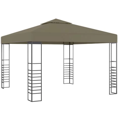 NOVA Gazebo De Jardin 3x3 M En Tissu Et Acier Résistant Moderne Diverses Couleurs Chapiteau De Jardin 3x3 M Taupe 180 G/m² Couleur : Taupe 3 NOVA Gazebo De Jardin 3x3 M En Tissu Et Acier Résistant Moderne Diverses Couleurs Chapiteau De Jardin 3x3 M Taupe 180 G/m² Couleur : Taupe