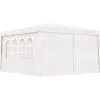NOVA Gazebo De Jardin Professionnel Avec Murs 4x4 M 90 G / M² Diverses Couleurs Tente De Réception Avec Parois Latérales 4x4 M Blanc 90 G/m² Couleur : BLANCHE -Tente de réception Soldes 57098152 1