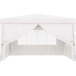 NOVA Gazebo De Jardin Professionnel Avec Murs 4x4 M 90 G / M² Diverses Couleurs Tente De Réception Avec Parois Latérales 4x4 M Blanc 90 G/m² Couleur : BLANCHE -Tente de réception Soldes 57098152 4