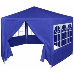 NOVA Tension Avec 6 Murs Latéraux 2x2 M Jardin De Gazebo Diverses Couleurs Chapiteau Avec 6 Murs Latéraux Bleu 2x2 M Couleur : Bleu