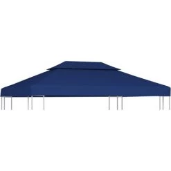 NOVA Couverture Supérieure Pour Gazébo à 2 Plats à 210g / M²4x3m Diverses Couleurs Toile Supérieure De Belvédère 2 Niveaux 310 G/m² 4x3 M Bleu Couleur : Bleu