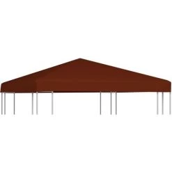 NOVA Couverture Supérieure Pour Gazebo 310 G / M² 3x3m Diverses Couleurs Toile Supérieure De Gazebo 310 G/m² 3x3 M Terre Cuite Couleur : Terre Cuite