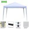 LITZEE Tonnelle Et Pergola 3*3m Blanc, Angle Droit, Pas De Toile Pliante, Abri Pliant, Toile Oxford, Tuyau En Fer Pulvérisé, Portable