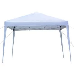 LITZEE Tonnelle Et Pergola 3*3m Blanc, Angle Droit, Pas De Toile Pliante, Abri Pliant, Toile Oxford, Tuyau En Fer Pulvérisé, Portable -Tente de réception Soldes 57118657 2