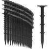 CHANCEY 100x Piquets De Tente En Plastique - Piquets Pour Toison De Jardin Et Toison De Mauvaises Herbes - Fixation,SEMAket,noir,16cm