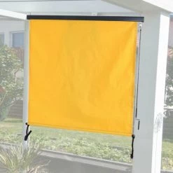 DéCOSHOP26 Store Vertical Auvent Occultant Pour Balcon Terrasse Patio Extérieur Protection Vent Et UV 50 Tissu 250x180cm Jaune - Or -Tente de réception Soldes 57142590 4