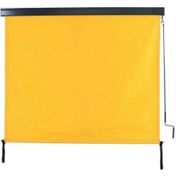 DéCOSHOP26 Store Vertical Auvent Occultant Pour Balcon Terrasse Patio Extérieur Protection Vent Et UV 50 Tissu 250x180cm Jaune - Or -Tente de réception Soldes 57142590 5