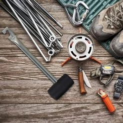 ROSIER Marteau De Camping Avec Extracteur, Caoutchouc & Fer, Maillet Léger, 28,5 Cm De Long, Argenté-noir——VEBTles -Tente de réception Soldes 57177169 3