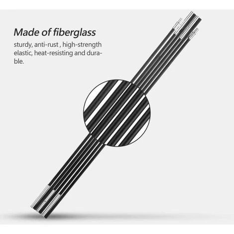 ROSIER Arceaux De Tente, Poteau De Tente En Fibre De Verre Tige De Tente Barre De Tente Pour Camping Randonnée 3.1m——VEBTles 6 ROSIER Arceaux De Tente, Poteau De Tente En Fibre De Verre Tige De Tente Barre De Tente Pour Camping Randonnée 3.1m——VEBTles - Image 4