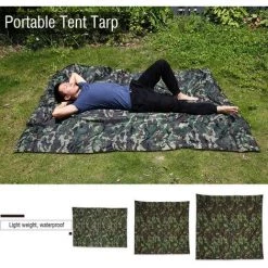 ROSIER Bâche De Tente Feuille De Bâche De Camouflage Portable Abri De Camping Pour La Randonnée En Plein Air( 2*1.5m)——VEBTles -Tente de réception Soldes 57177204 3