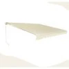 GOPLUS Store Banne Rétractable, Auvent D'Abri Manuel En Aluminium Et Tissu Résistant Aux UV Et à L'eau Avec Manivelle Et Angle Réglable 5-35°pour Balcon, Fenêtre, Terrasse (250X200CM, Beige) -Tente de réception Soldes 57205706 1