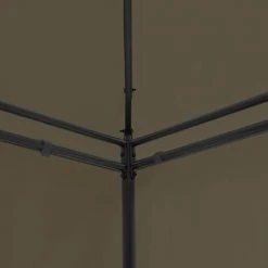 NOVA Gazebo De Jardin En Acier Tubulaire Et Tissu Résistant Diverses Couleurs Chapiteau 600x298x270 Cm Taupe 180 G/m² Couleur : Taupe -Tente de réception Soldes 57222394 3