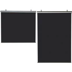IDMARKET Lot De 2 Stores Enrouleurs L.124 X H. 225 CM Pour Pergola Noir 10 IDMARKET Lot De 2 Stores Enrouleurs L.124 X H. 225 CM Pour Pergola Noir -Tente de réception Soldes 57257165 4