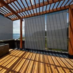 IDMARKET Lot De 2 Stores Enrouleurs Tamisants L.124 X H. 225 CM Pour Pergola Gris Anthracite 9 IDMARKET Lot De 2 Stores Enrouleurs Tamisants L.124 X H. 225 CM Pour Pergola Gris Anthracite -Tente de réception Soldes 57257170 3