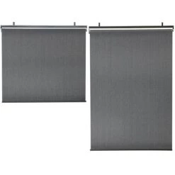 IDMARKET Lot De 2 Stores Enrouleurs Tamisants L.124 X H. 225 CM Pour Pergola Gris Anthracite 10 IDMARKET Lot De 2 Stores Enrouleurs Tamisants L.124 X H. 225 CM Pour Pergola Gris Anthracite -Tente de réception Soldes 57257170 4