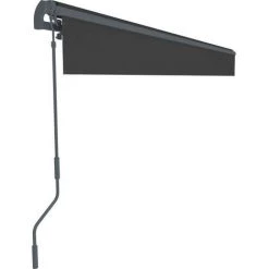 BEAU RIVAGE Store Banne Manuel Sans Coffre 2,40 X 2m En Aluminium, Structure Grise Anthracite, Toile Grise Anthracite BEAURIVAGE -Tente de réception Soldes 57267777 3