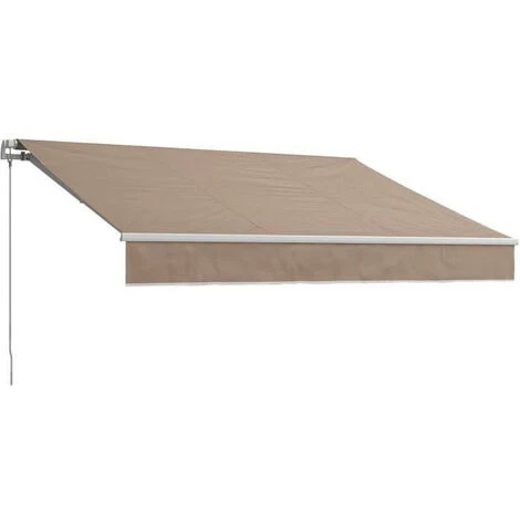 BEAU RIVAGE Store Banne Manuel Semi Coffre 2,90 X 2m En Aluminium, Structure Blanche , Toile Taupe BEAURIVAGE 3 BEAU RIVAGE Store Banne Manuel Semi Coffre 2,90 X 2m En Aluminium, Structure Blanche , Toile Taupe BEAURIVAGE