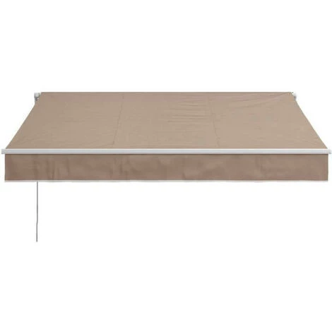 BEAU RIVAGE Store Banne Manuel Semi Coffre 2,90 X 2m En Aluminium, Structure Blanche , Toile Taupe BEAURIVAGE 5 BEAU RIVAGE Store Banne Manuel Semi Coffre 2,90 X 2m En Aluminium, Structure Blanche , Toile Taupe BEAURIVAGE – Image 3