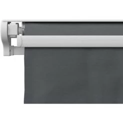 BEAU RIVAGE Store Banne Motorisé Semi Coffre 2,90 X 2,5m En Aluminium, Structure Blanche , Toile Grise Anthracite BEAURIVAGE -Tente de réception Soldes 57278741 4