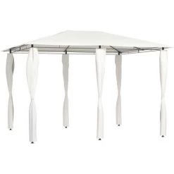 Topdeal Belvédère Avec Revêtement De Poteaux 3x4x2,6 M Crème 160 G/m² FF313611_FR