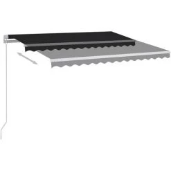 Topdeal Auvent Manuel Rétractable Avec LED 300x250 Cm Anthracite FF3068864_FR -Tente de réception Soldes 57333547 3