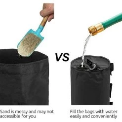 MACARON Water Bag Lot De 2 Pieds De Tonnelle Remplissables D'eau Pour Tonnelle De Jardin Gris LO-Ron -Tente de réception Soldes 57370924 4