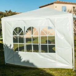 WERKAPRO Côté De Tente Fenêtre Blanc 2.9 X 1.9 M -Tente de réception Soldes 574250 3