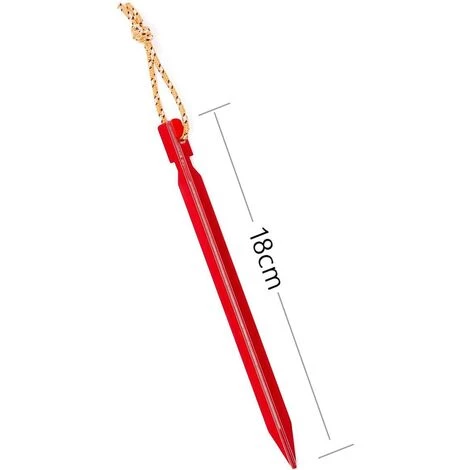 FLYME 12pcs 18cm Clous De Tente Triangulaires En Aluminium Pour L'extérieur 4 FLYME 12pcs 18cm Clous De Tente Triangulaires En Aluminium Pour L'extérieur – Image 2