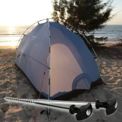 FLYME 10pcs Clous De Tente à Vis, Clous De Tente Antirouille Galvanisés Clous De Camping Pour Camping Voyage Randonnée -Tente de réception Soldes 57482383 5