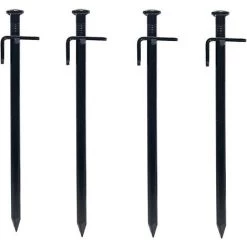 FLYME Lot De 4 Clous En Acier Avec Têtes De Clous Pour Le Camping, La Plage, La Neige.