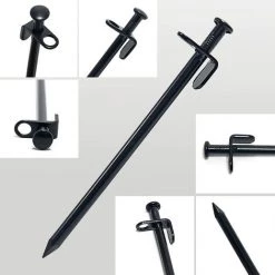FLYME Lot De 4 Clous En Acier Avec Têtes De Clous Pour Le Camping, La Plage, La Neige. -Tente de réception Soldes 57482387 5