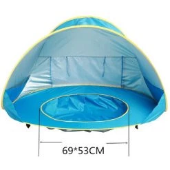 FR-LIFE BR-Vie Shop Tente De Plage Tente Anti UV BéBé Pop Up Tente De Jeu Tentes Pour Le Camping Étanche Petite Tente Jeux Pour Enfants Tente Jouer Tentes Blue,117x79x70cm -Tente de réception Soldes 57556416 4
