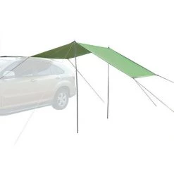 SUPERSELLER Toit De Tente D'auvent Automatique Pour Voiture SUV Camping En Plein Air Voyage Plage Pare-soleil - Vert Armée - 300 X 150cm
