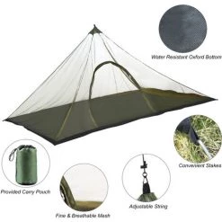 SUPERSELLER Tente De Camping Avec Sac De Transport Résistant à L'eau En Plein Air Tente En Maille Pour La Randonnée Randonnée Camping Pêche -Tente de réception Soldes 57567303 4