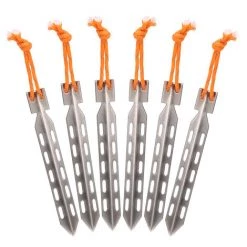 SUPERSELLER 6 Pièces/10 Pièces Piquets De Tente En Titane En Forme De V Piquets De Clous De Tente De Camping En Plein Air Coupe-vent , 6 - 6