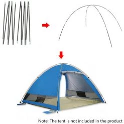 SUPERSELLER Tige De Tente De Remplacement En Fibre De Verre Kit De Poteau De Tente De Camping Tige De Tente Pliable - 3.9m -Tente de réception Soldes 57567761 3